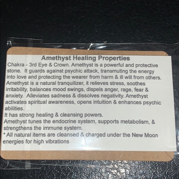 Amethyst Healing crystal gold wire wrapped Earring - Picture 4 of 5